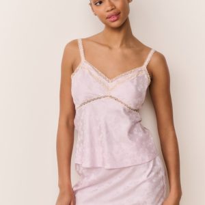 Lirena Silk-Blend Bow Jacquard Top