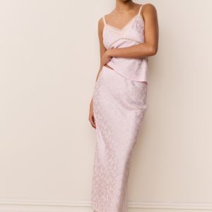Kalo Silk-Blend Bow Jacquard Maxi Skirt