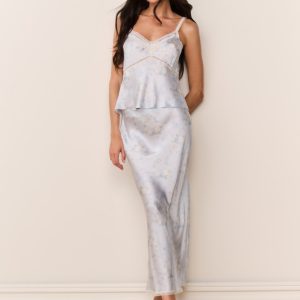 Kalo Silk-Blend Floral Maxi Skirt