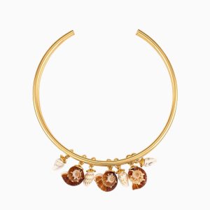 Logan Tay Gold Shell Choker