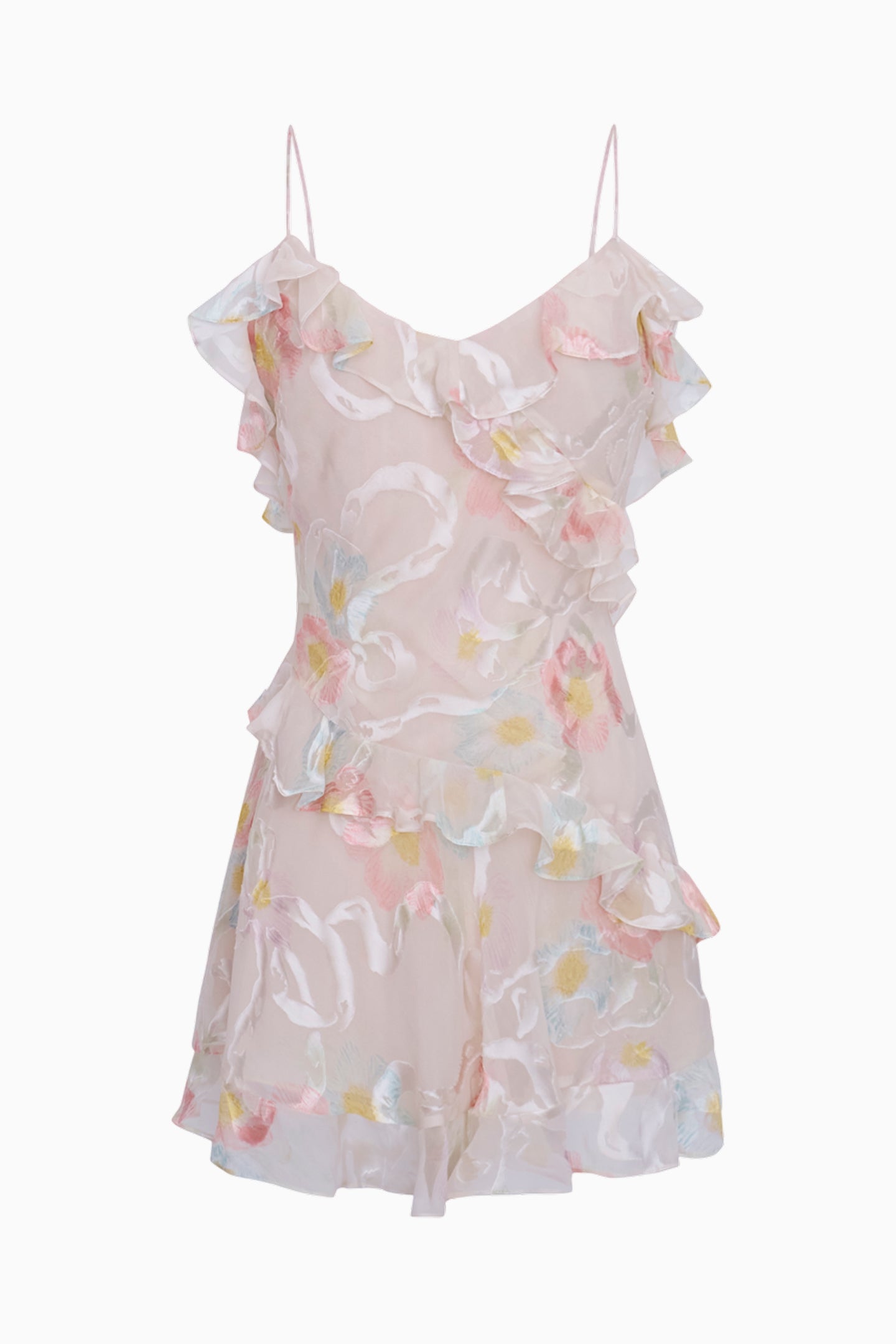 Lomina Pastel Ruffle Mini Dress - Image 6