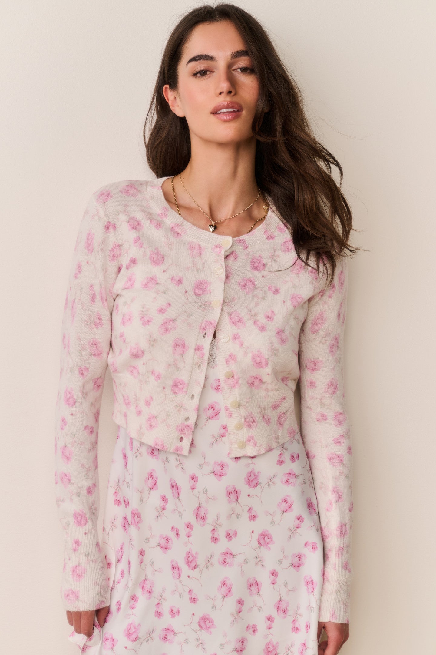 Adeanne Heirloom Print Cotton Cardigan - Image 7