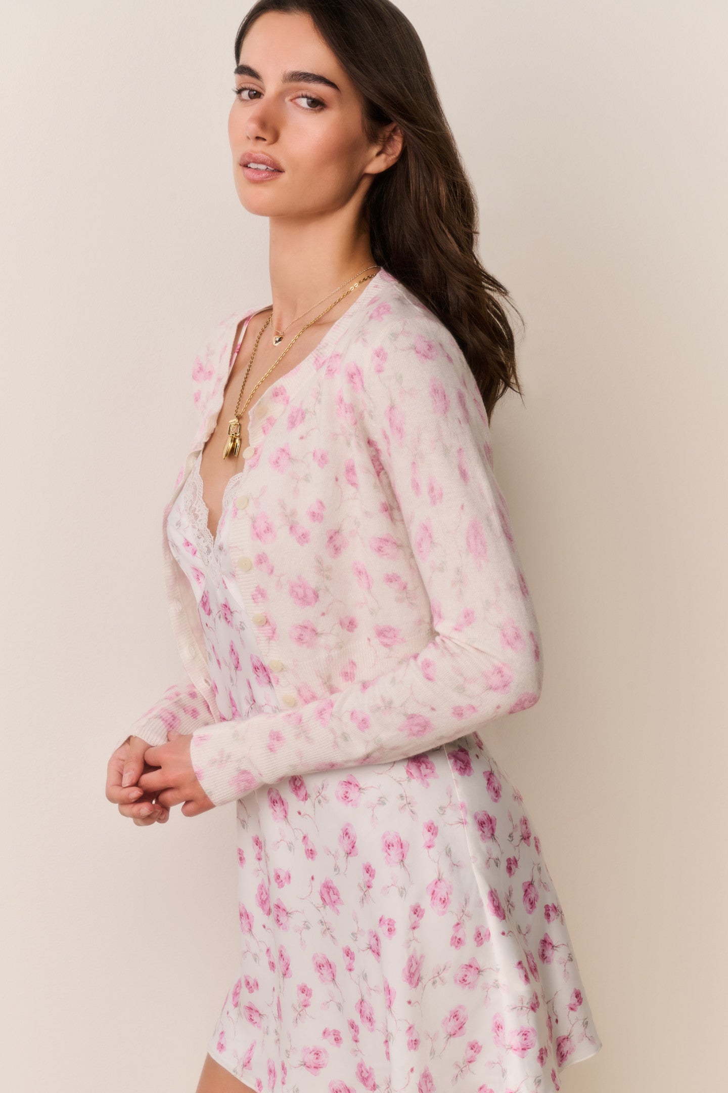 Adeanne Heirloom Print Cotton Cardigan - Image 10