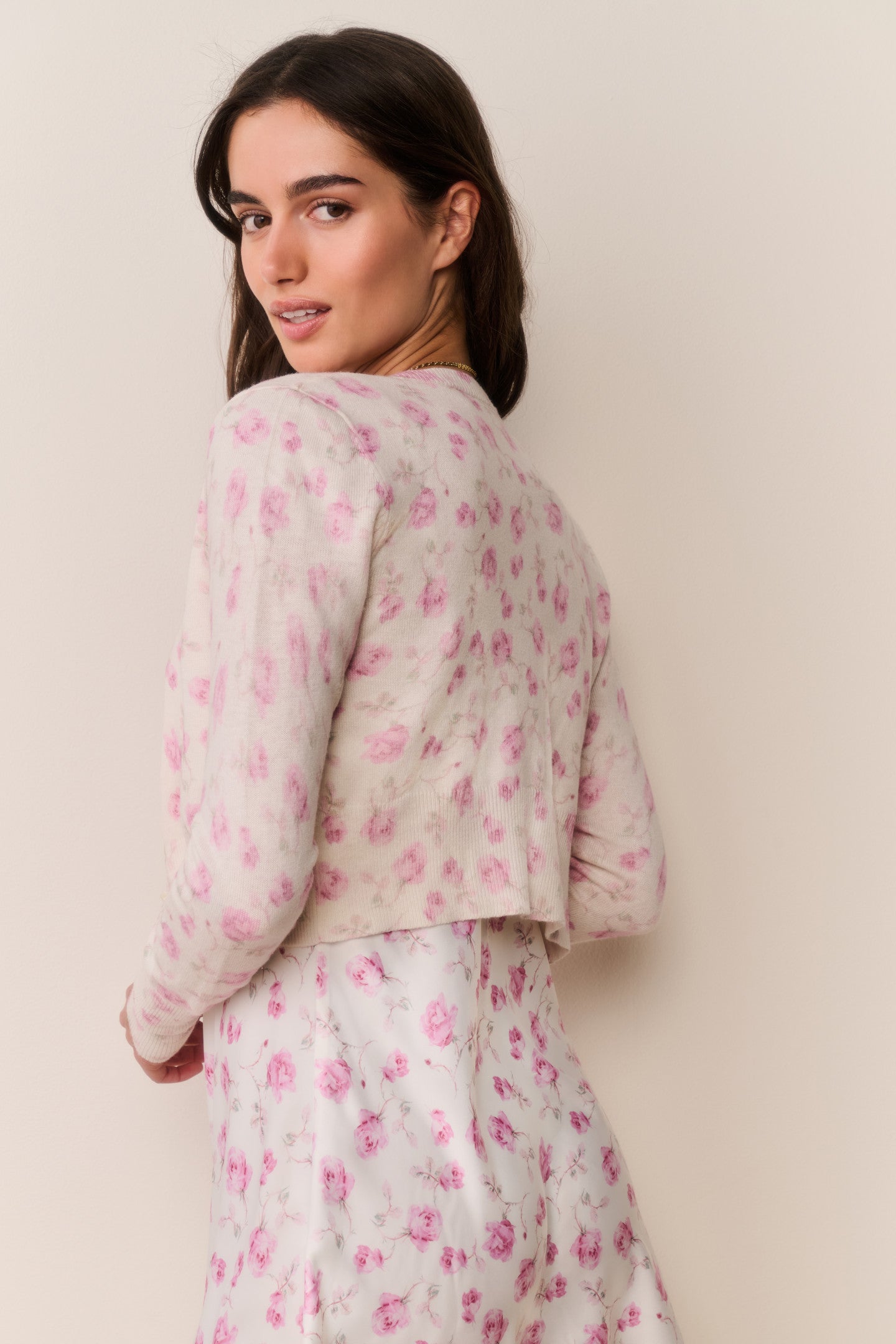 Adeanne Heirloom Print Cotton Cardigan - Image 11
