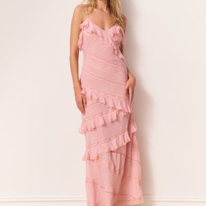 Louie Chiffon Ruffle Maxi Dress