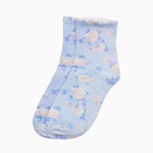 Lowell Fragrance Print Socks - WHISPER BLUE