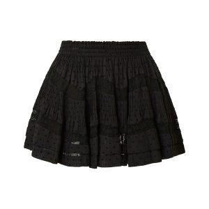 Lorianne Floral Mini Skirt - BLACK