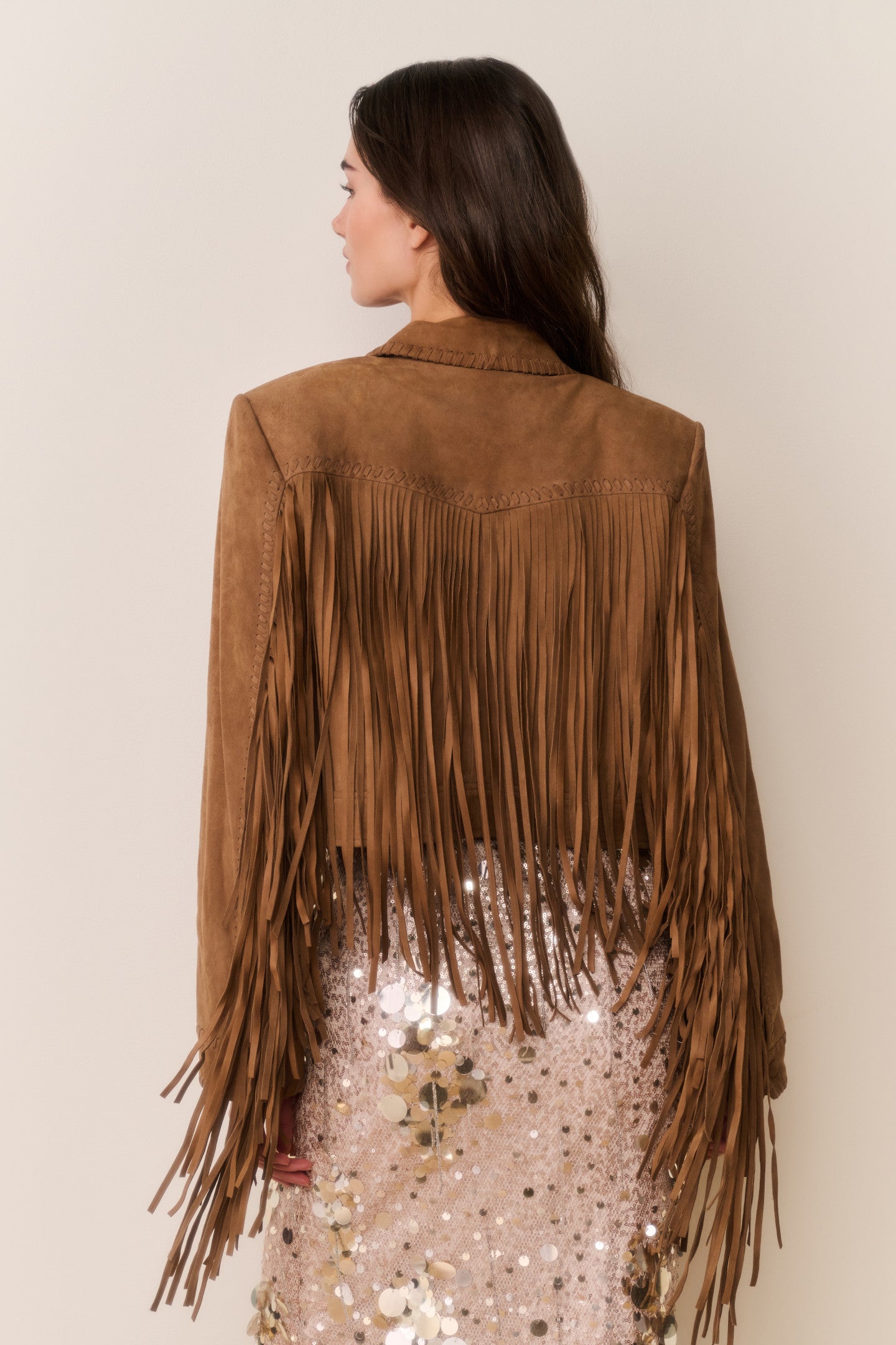 Maelis Suede Fringe Jacket - Image 6