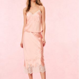 Malina Satin Midi Slip Skirt