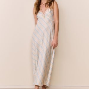 Manuela Floral Stripe Maxi Dress