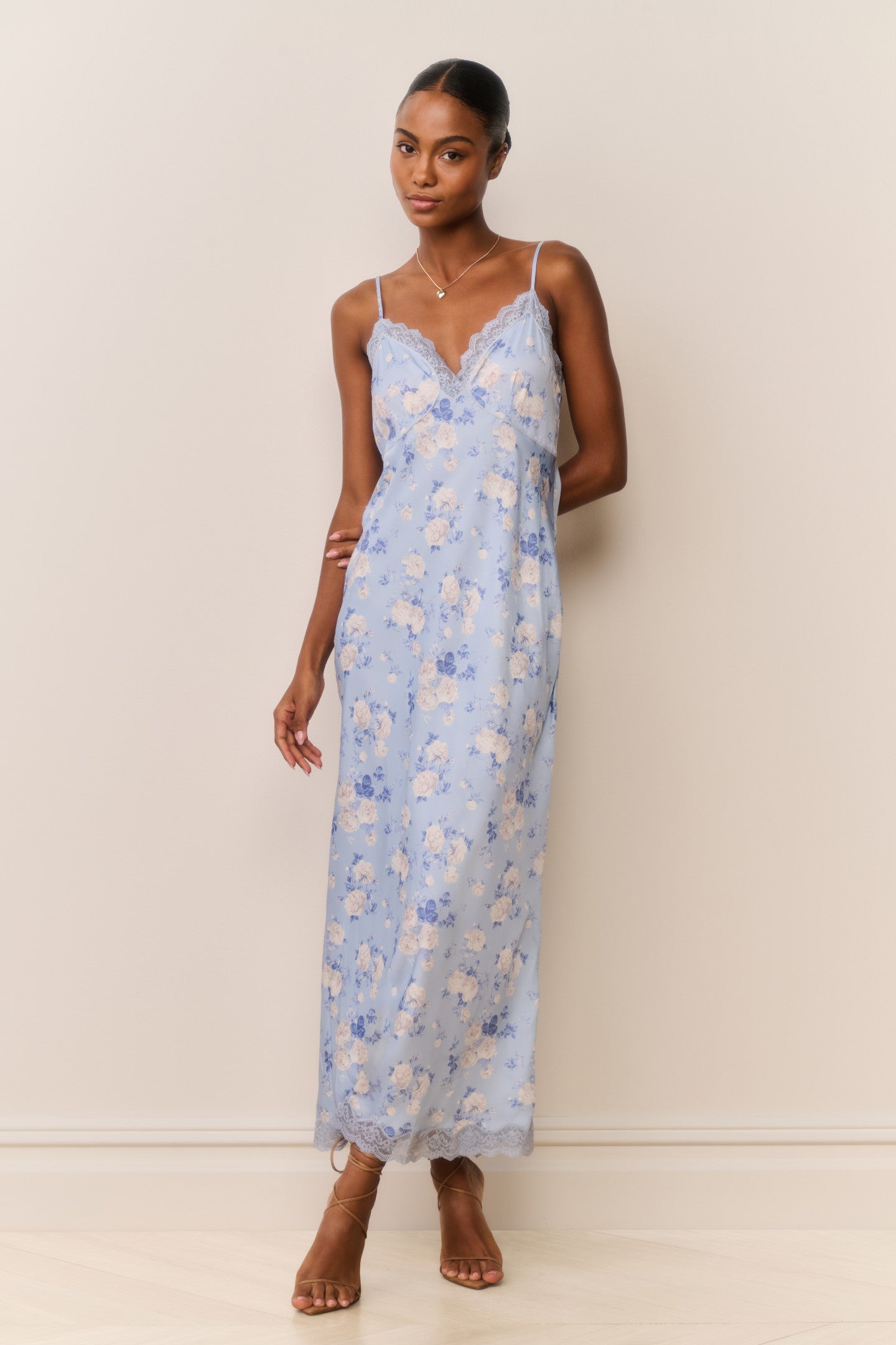 Manuela Heirloom Print Maxi Slip Dress - Image 3