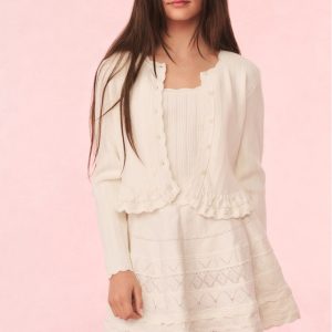 Girls Mari Knit Peplum Cardigan