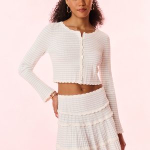 Colella Striped Stretch Knit Skirt