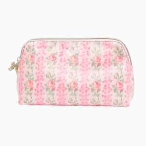 Heirloom Print Medium Travel Pouch - PINK MACAROON