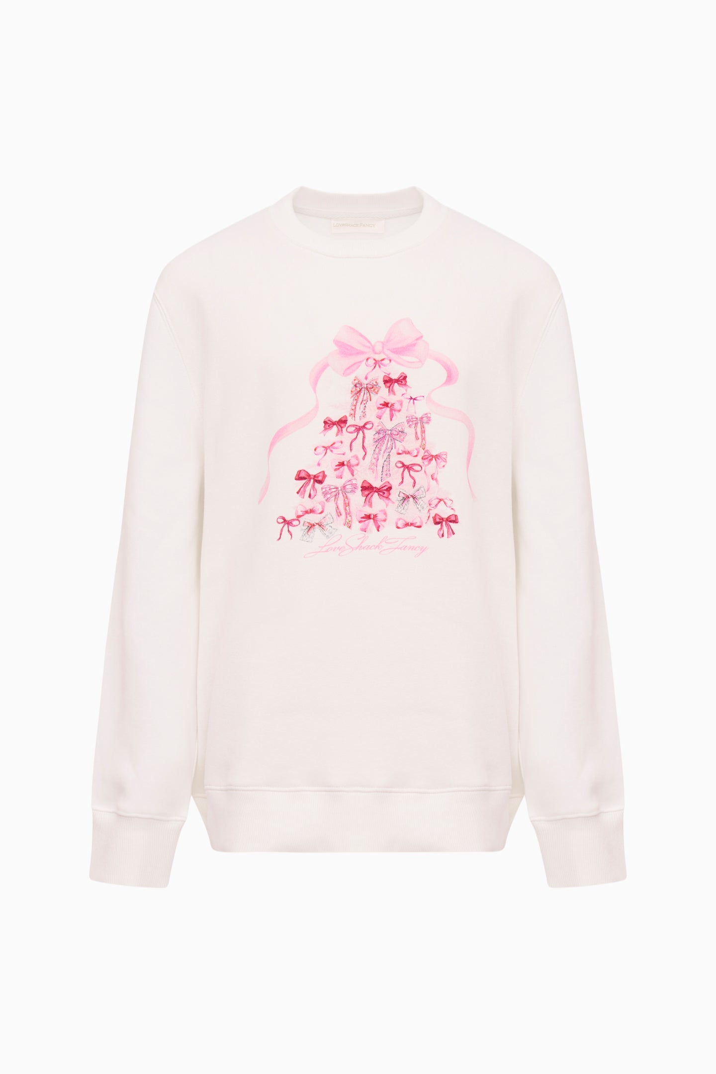 Tween Merrily Christmas Bow Fleece Pullover