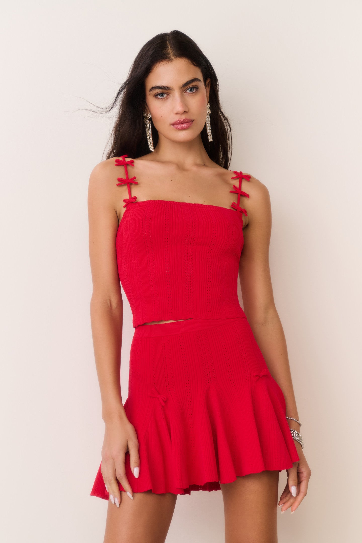 Meryl Rib Pointelle Mini Skirt - Image 2