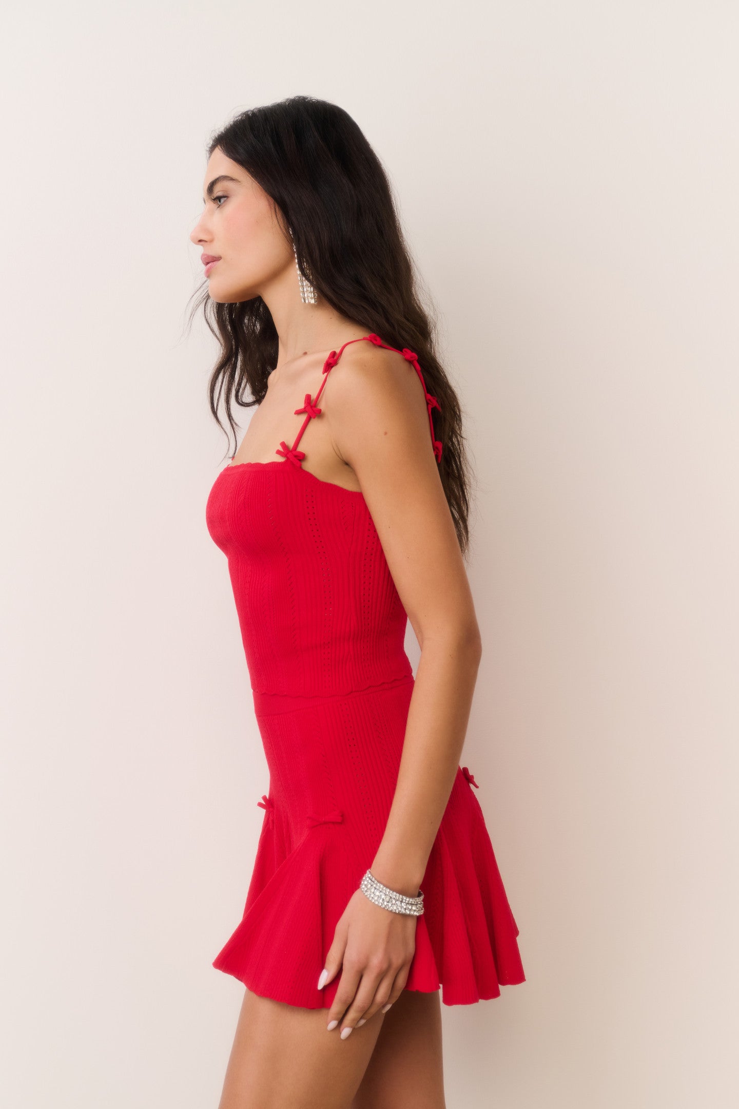 Meryl Rib Pointelle Mini Skirt - Image 3