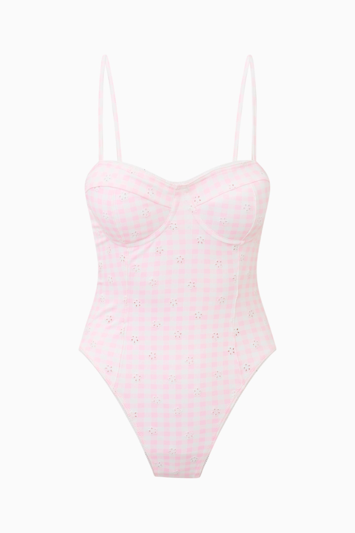 Mina Gingam Eyelet One-Piece Swimsuit - Image 6