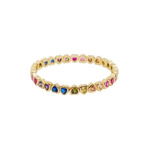Erin Wachs Small Heart Stretch Bracelet - MULTI