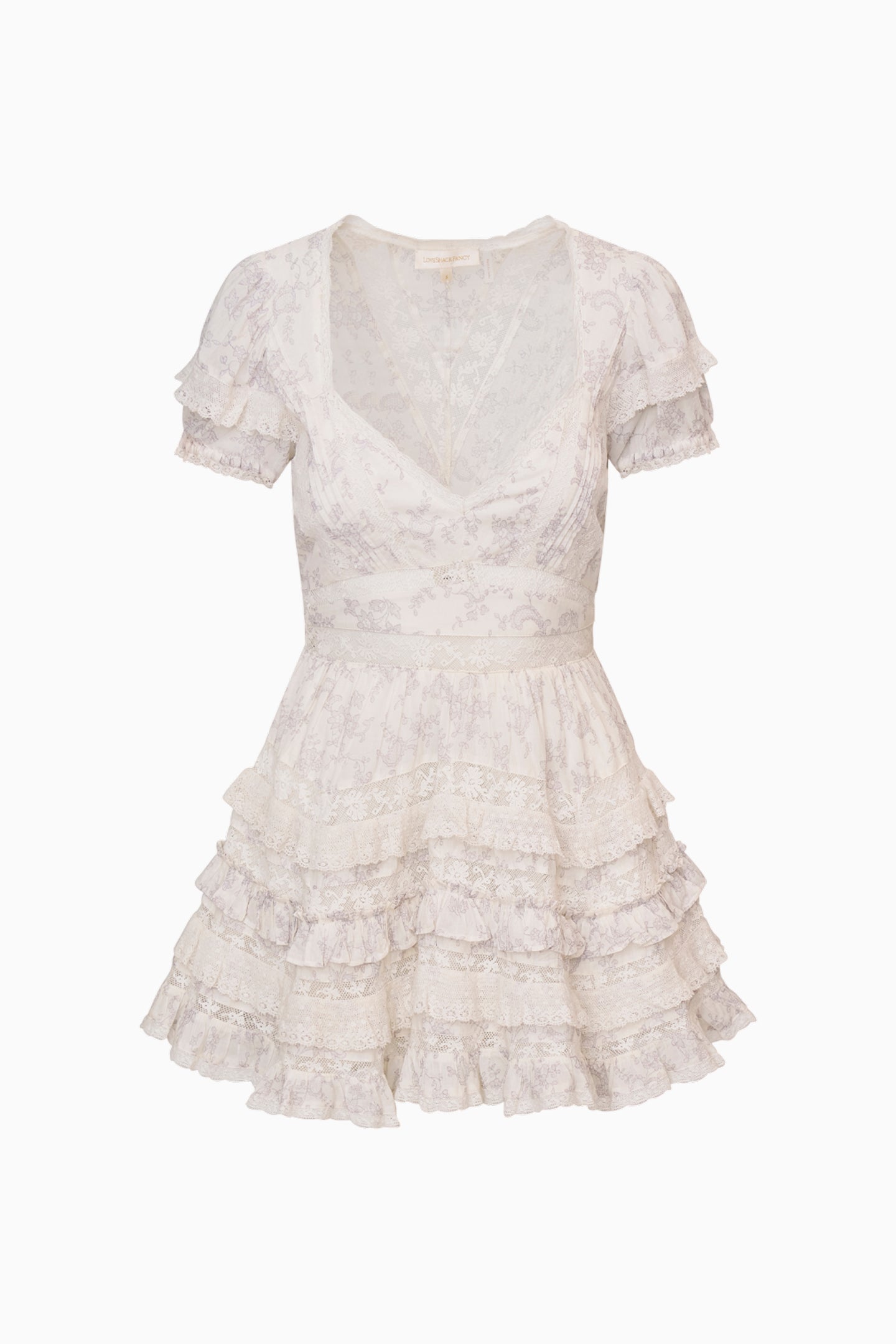 Nivara Lace Ruffle Mini Dress - Image 6