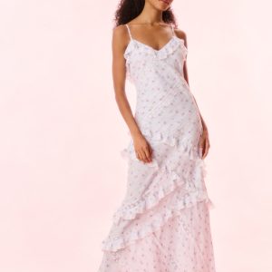 Nocelle Cotton Ruffle Maxi Dress