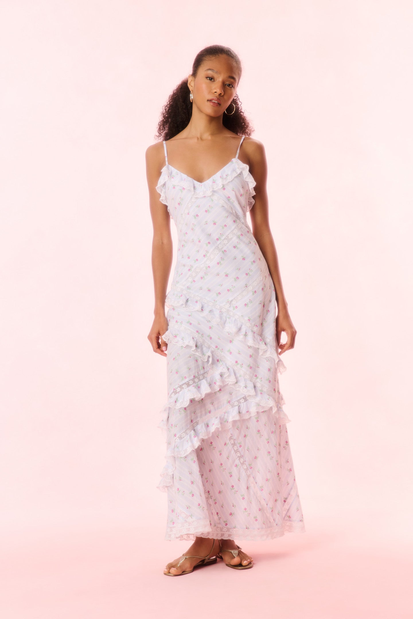 Nocelle Cotton Ruffle Maxi Dress - Image 3