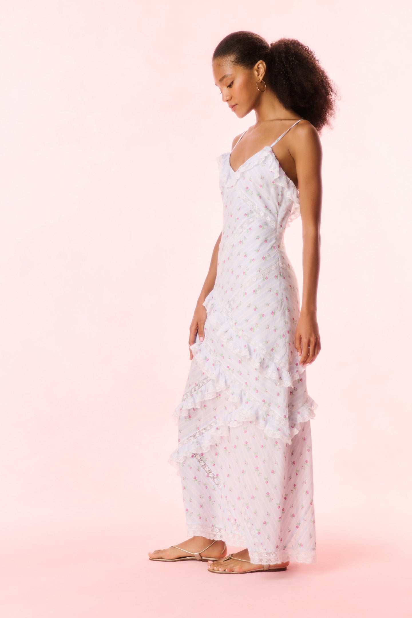 Nocelle Cotton Ruffle Maxi Dress - Image 4