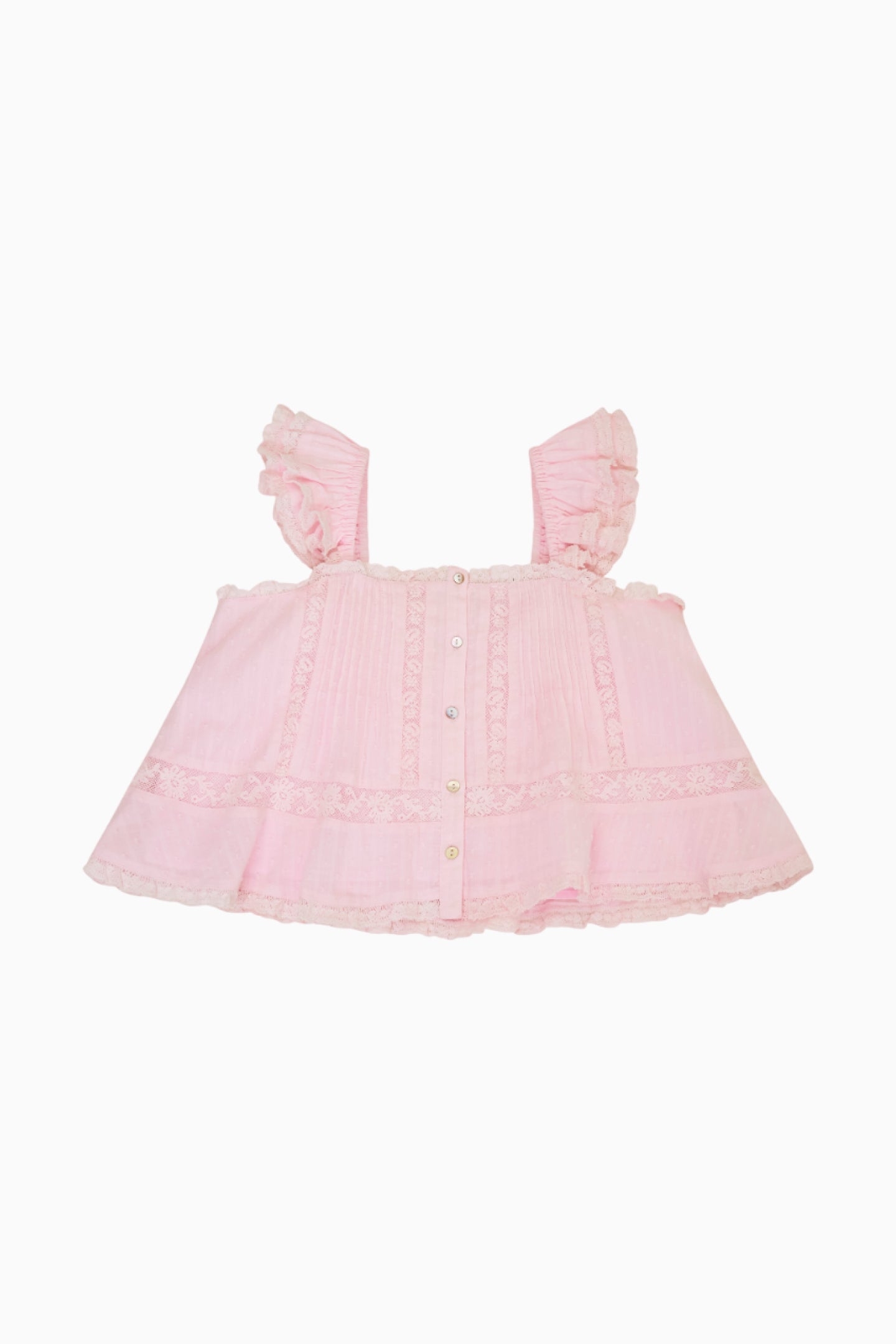 Girls Norabel Cotton Lace-Trimmed Top - Image 10