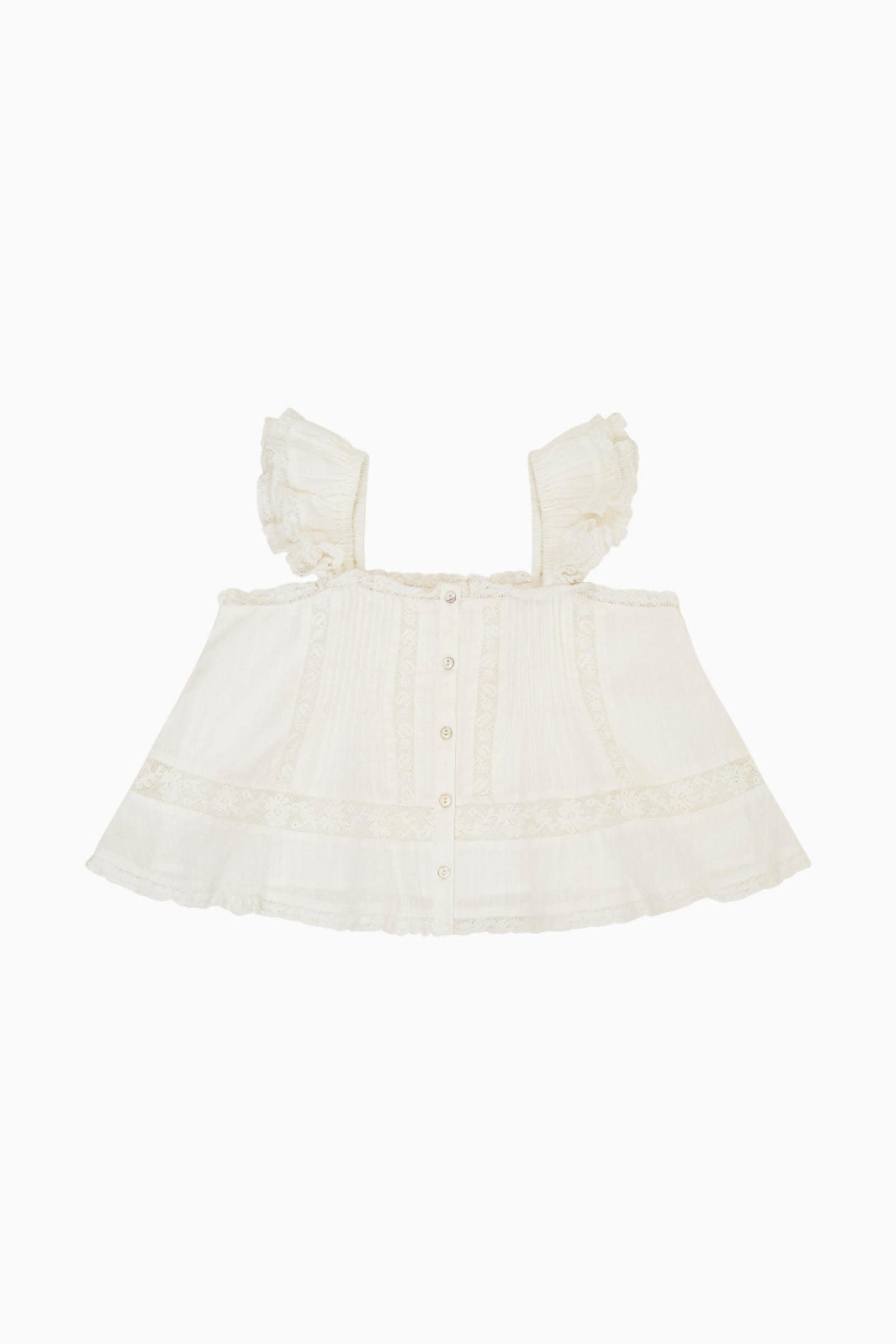 Girls Norabel Cotton Lace-Trimmed Top - Image 4