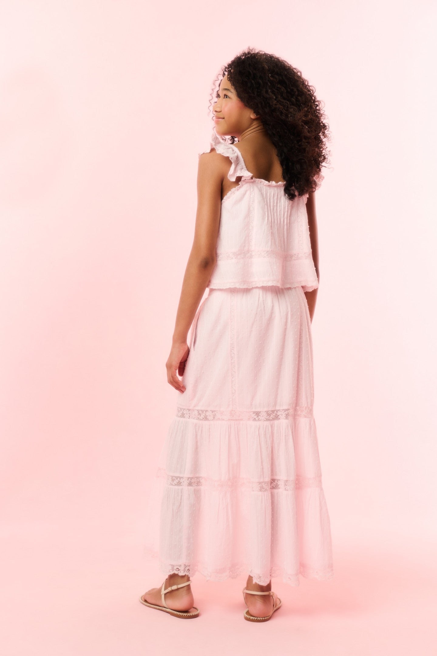 Girls Norabel Cotton Lace-Trimmed Top - Image 9