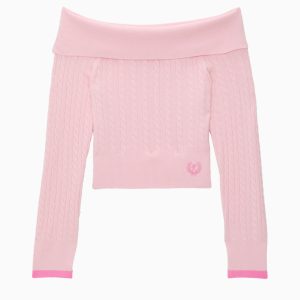 PINK x LoveShackFancy Off The Shoulder Sweater