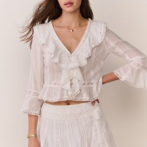 Solena Cotton Victorian Mini Skirt
