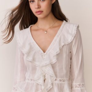 Olenna Cotton Victorian Ruffle Top
