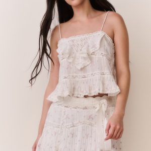 Ondeline Floral Embroidered Cotton Top