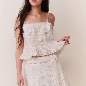 Willia Floral Embroidered Cotton Mini Skirt