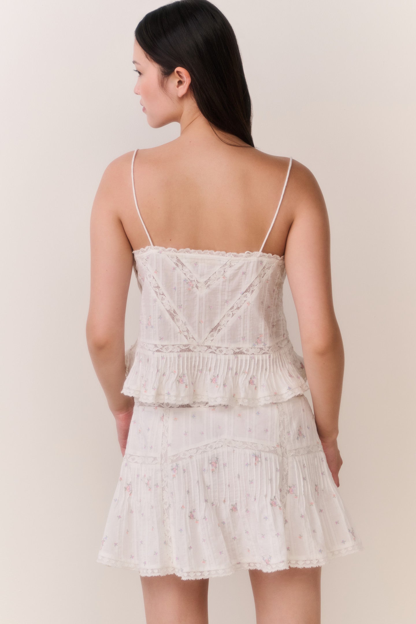 Willia Floral Embroidered Cotton Mini Skirt - Image 5