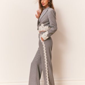 Oriaith Lace-Trimmed Trousers