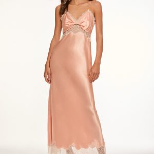 Orianna Silk-Blend Maxi Slip Dress - PECHE