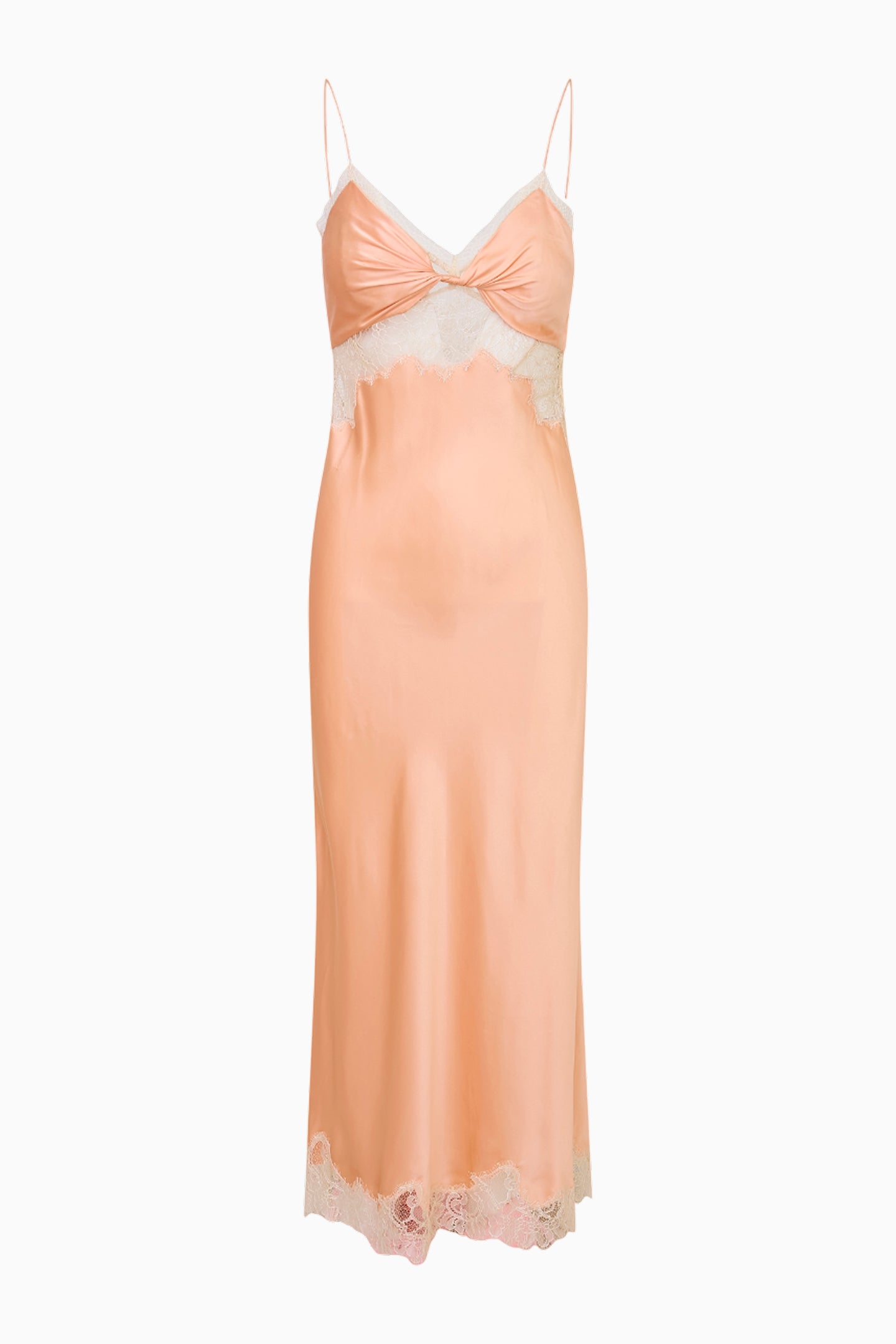 Orianna Silk-Blend Maxi Slip Dress - PECHE - Image 5