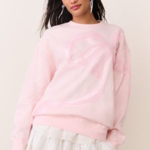 Palo Sequin Bow Fleece Pullover