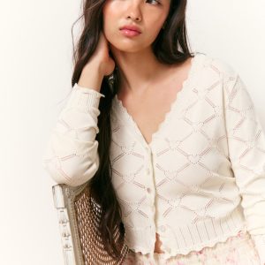 Petra Knit Heart Argyle Cardigan