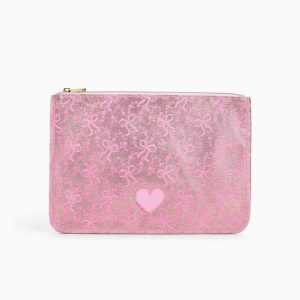 STATE x LoveShackFancy Metallic Bow Pouch