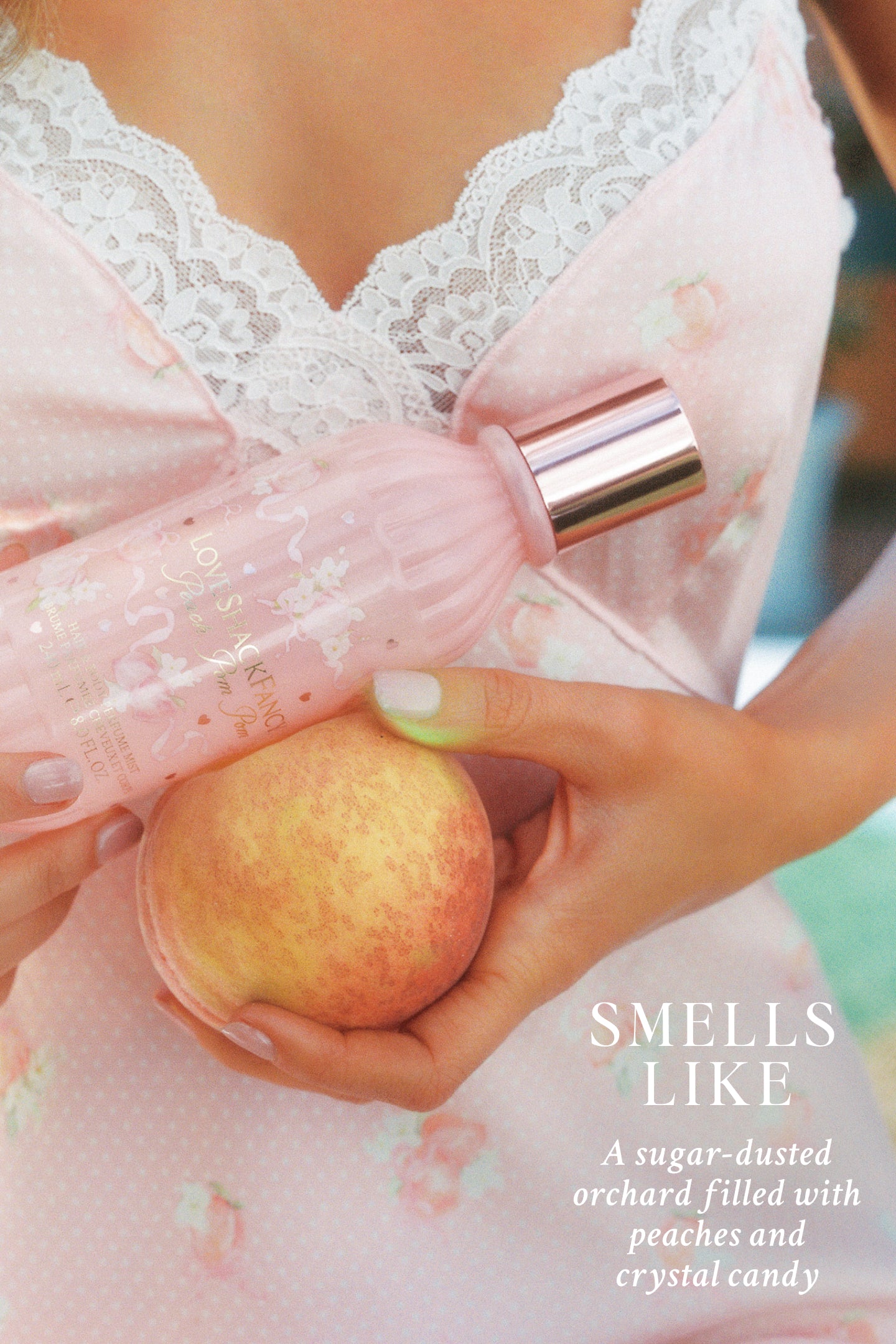 Peach Pom Pom Hair & Body Perfume Mist with Candied Peach and Crystallized Sugar - Image 6