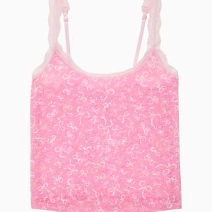 PINK x LoveShackFancy Printed Forever Lace Tank