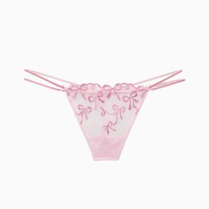 PINK x LoveShackFancy Put A Bow On It V String Thong