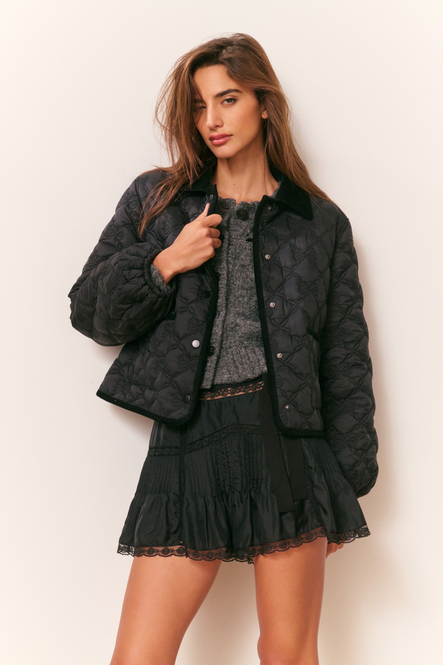Quinlette Quilted Bow Jacket - Image 2