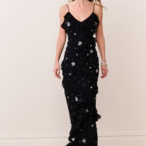 Rialto Crystal Star Embellished Maxi Dress
