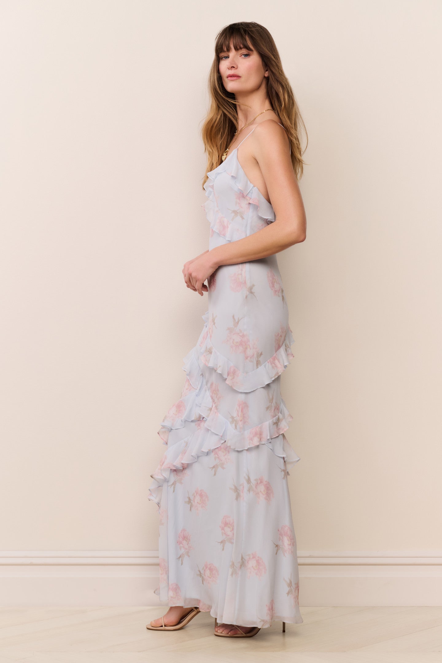Rialto Floral Chiffon Maxi Dress - Image 4