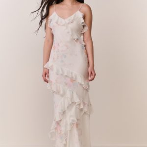 Rialto Floral Bow Print Maxi Dress