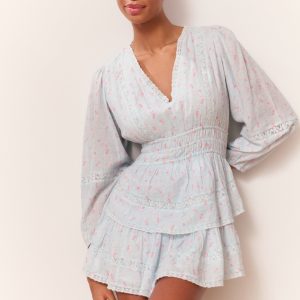Rosamina Cotton Long Sleeve Mini Dress